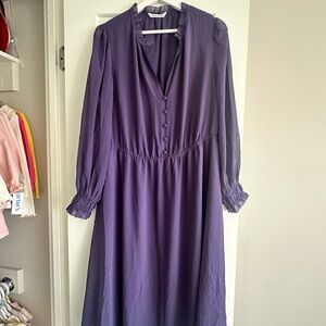 Penningtons Deep Purple Long Sleeve Dress